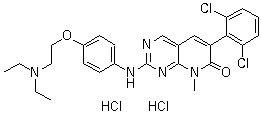 6-(2,6-ȱ)-2-[[4-[2-(һ)]]]-8-׻ल[2,3-D]-7(8H)-ͪ}}Y(ji)(gu)ʽ_212391-63-4Y(ji)(gu)ʽ