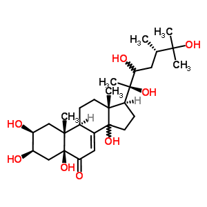(22R,24R)-2beta,3beta,5,14,20,22,25-u-5beta--7-ϩ-6-ͪY(ji)(gu)ʽ_50299-45-1Y(ji)(gu)ʽ