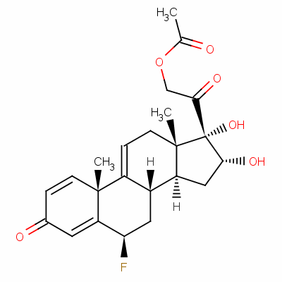 6beta--16alpha,17,21-u-1,4,9(11)-ϩ-3,20-ͪ 21-Y(ji)(gu)ʽ_60864-44-0Y(ji)(gu)ʽ