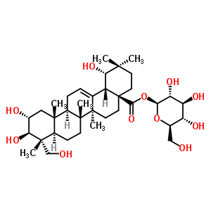 1-O-[(2alpha,3beta,19alpha)-2,3,19,23-u-28-Rչ-12-ϩ-28-]-beta-D-ǽY(ji)(gu)ʽ_62319-70-4Y(ji)(gu)ʽ