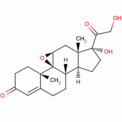 9beta,11beta-h(hun)-17,21-u-4-ϩ-3,20-ͪY(ji)(gu)ʽ_10072-97-6Y(ji)(gu)ʽ