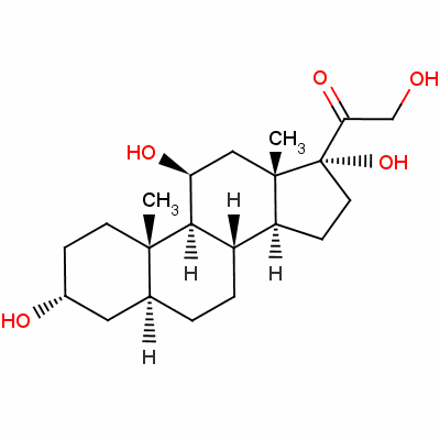 2-u-1-[(3R,5S,8S,9S,10S,11S,13S,14S,17R)-3,11,17-u-10,13-׻-1,2,3,4,5,6,7,8,9,11,12,14,15,16-ʮĚh(hun)ϩ[a]-17-]ͪY(ji)(gu)ʽ_302-91-0Y(ji)(gu)ʽ