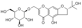 (S)7-[(BETA-D-)׻]-2,3--4-u-2-(1-u-1-׻һ)-5H-߻૲[3,2-G][1]-5-ͪY(ji)(gu)ʽ_85889-15-2Y(ji)(gu)ʽ