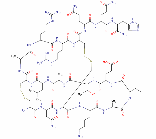 CYS-ASN-CYS-LYS-ALA-PRO-GLU-THR-ALA-LEU-CYS-ALA-ARG-ARG-CYS-GLN-GLN-HIS-NH2( BRIDGE:CYS1-CYS11, CYS3-CYS15)Y(ji)(gu)ʽ_24345-16-2Y(ji)(gu)ʽ