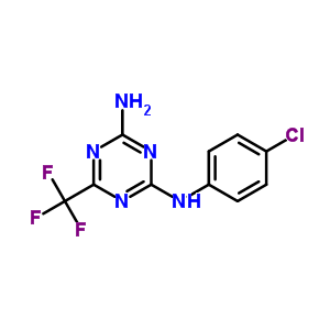 N-(4-ȱ)-6-(׻)-1,3,5--2,4-Y(ji)(gu)ʽ_53387-70-5Y(ji)(gu)ʽ
