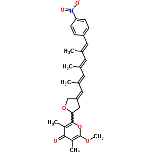 (+)-2--3,5-׻-6-[Ě-4-[(1Z,2E,4E,6E)-2,4,6-׻-7-(4-)-2,4,6-ϩ]߻-2-]-4H--4-ͪY(ji)(gu)ʽ_59795-94-7Y(ji)(gu)ʽ