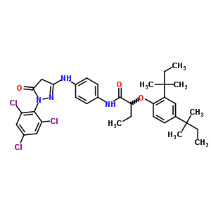 2-[2,4-p(1,1-׻)]-N-[4-[[[4,5--5--1-(2,4,6-ȱ)-1H-]-3-]]]Y(ji)(gu)ʽ_60592-50-9Y(ji)(gu)ʽ