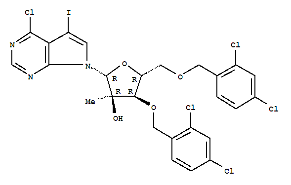 7-[3,5-p-o-[(2,4-ȱ)׻]-2-c-׻-beta-d-߻ˁ]-4--5--7h-[2,3-d]ऽY(ji)(gu)ʽ_847551-25-1Y(ji)(gu)ʽ