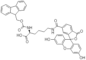 Fmoc-Lys(6`-FAM)-OHY(ji)(gu)ʽ_1266666-04-9Y(ji)(gu)ʽ