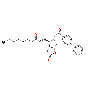 (3Ar,4r,5r,6as)--5-u-4-(3--1-decenyl)-2H-h(hun)첢[b]߻-2-ͪ 5-(4-)Y(ji)(gu)ʽ_39865-76-4Y(ji)(gu)ʽ