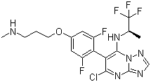 5--6-[2,6--4-[3-(׻)]]-N-((1S)-2,2,2--1-׻һ)-[1,2,4][1,5-a]-7-Y(ji)(gu)ʽ_849550-05-6Y(ji)(gu)ʽ