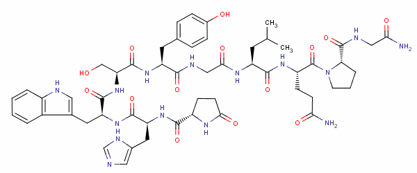Pyr-his-trp-ser-tyr-gly-leu-gln-pro-gly-nh2Yʽ_47922-48-5Yʽ