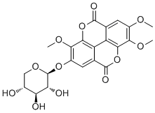 Ellagic acid 7-O-beta-D-ľ-2,3,8-׻ѽY(ji)(gu)ʽ_136133-08-9Y(ji)(gu)ʽ