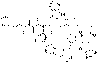 Deamino-Phe-His-Trp-Ala-Val-D-Ala-His-D-Pro-(@)-Phe-NH2Y(ji)(gu)ʽ_142061-53-8Y(ji)(gu)ʽ